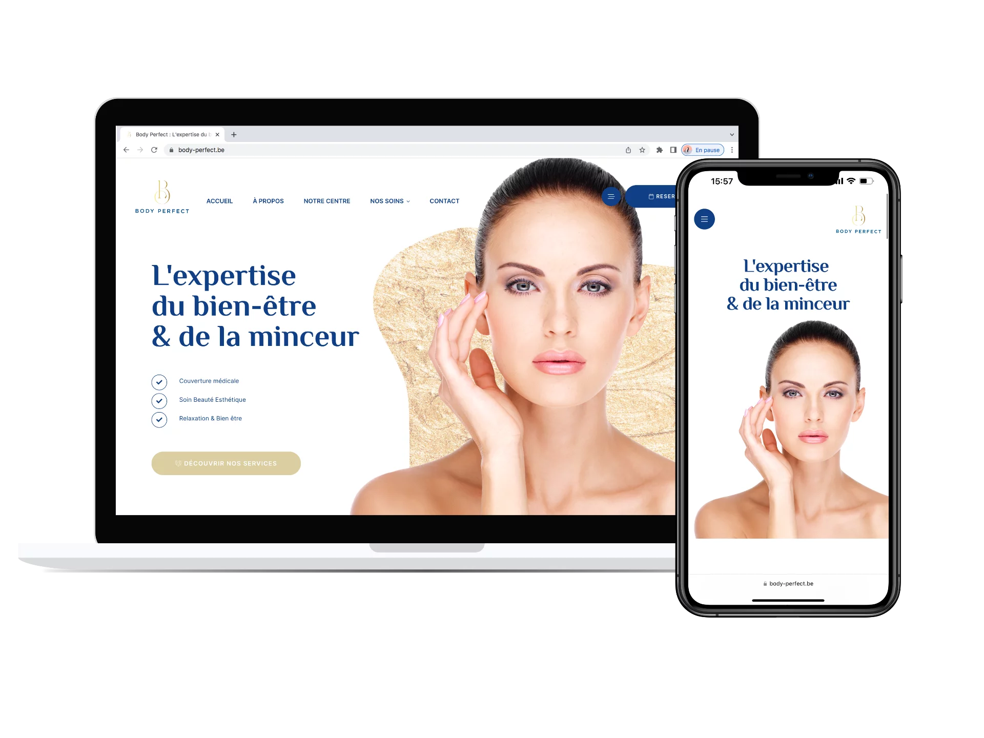 Beauty center aesthetic, easy-to-use website