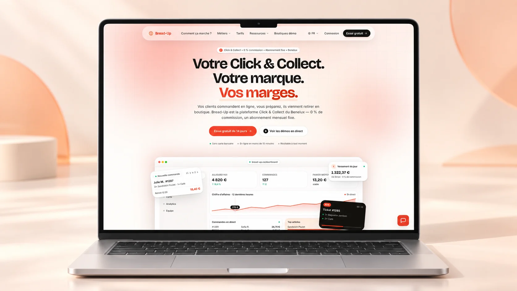 A modern Click & Collect platform for local food businesses
