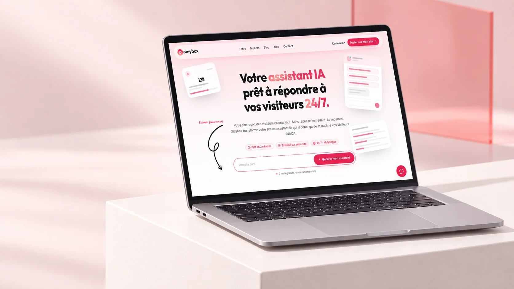 An intelligent website for an AI customer assistant