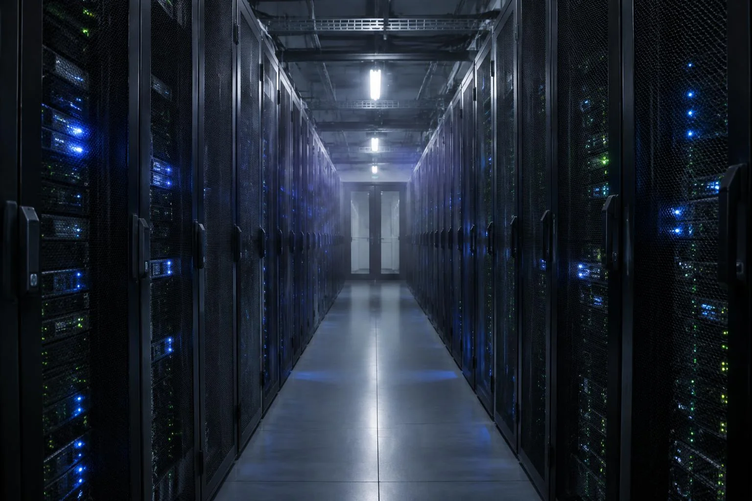 Server racks in a modern data center